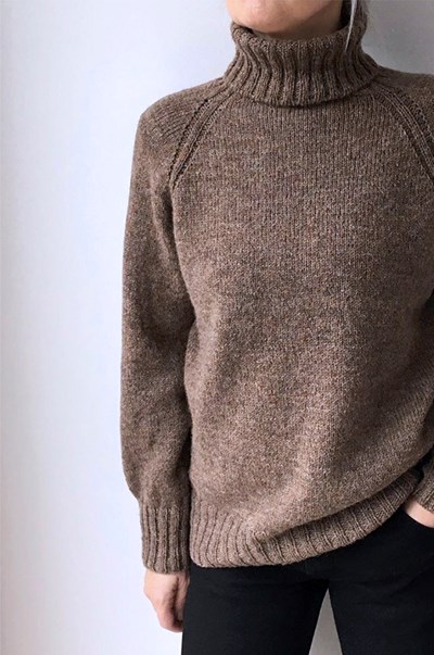 Rullekrave sweater - G-uld